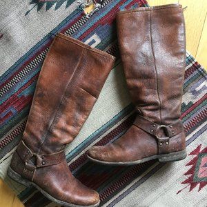 Frye Phillip Tall Harness Boots, Size 8